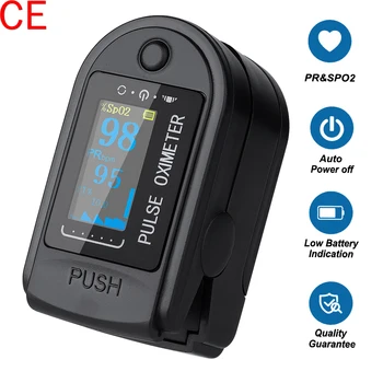 

1pc Blood Pressure Oximetry Heart Rate Monitor SpO2 Monitor Fingertip Pulse Oximeter For Kid Old Woman Manin stock