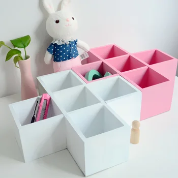 

Nordic Sundries Container Wall Shelf Storage Rack Wood Grid Desk Box Wall Decoration Home Decoration Accessories Flowerpots Rack