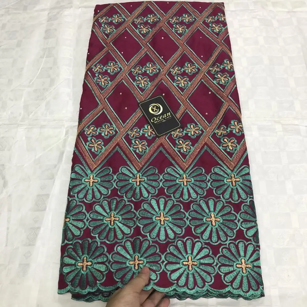 5 ярдов швейцарская кружевная ткань последние с крупным бисером вышивка африканские хлопчатобумажные ткани швейцарская вуаль кружева популярный Дубай Стиль