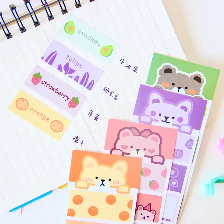

Cartoon Fruit Animals Cute Stickers Labels Sealing Post It DIY Hand Account Mobile Phone Creative Decorative Sticker Stationery