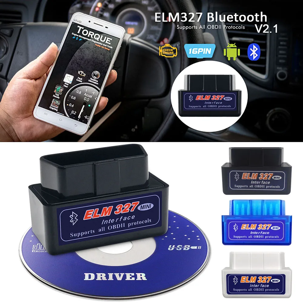 Elm327 OBD2 Bluetooth профессиональный сканирующий инструмент для Hyundai Mazda Suzuki Subaru Buick Peugeot
