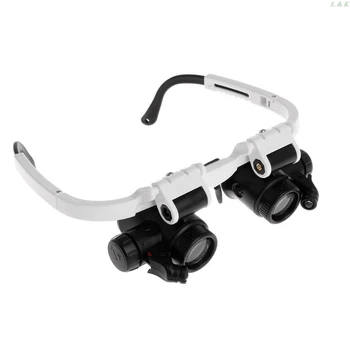 

Headband Glasses Magnifier Magnifying Glass With LED Lights 8X 23X Illuminated Magnifier Loupe Watch Repair Lamp