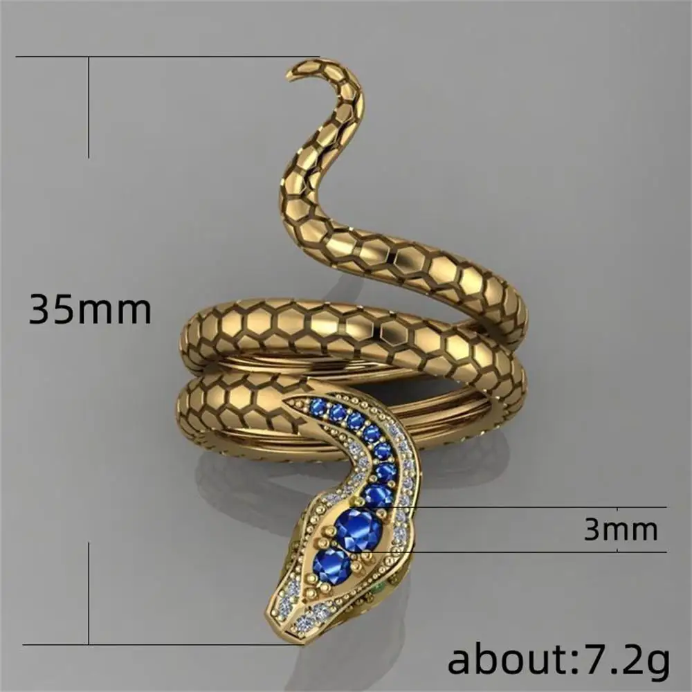 Snake Ring Retro Punk Stil Schmuck Für Damen_voghion.com