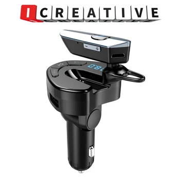 

Car FM Transmitter Bluetooth Player With Bluetooth Headset TF Card USB Type-C Charger Car Smartphones