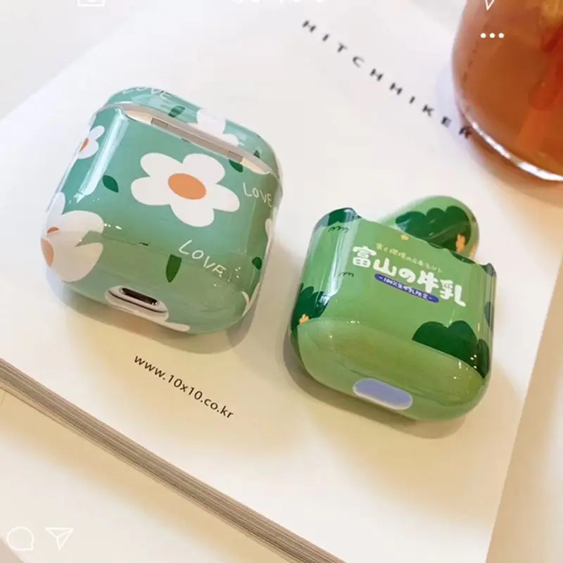 

Japanese cute milk creative fresh flowers for airpods1.2 protective cover U50D