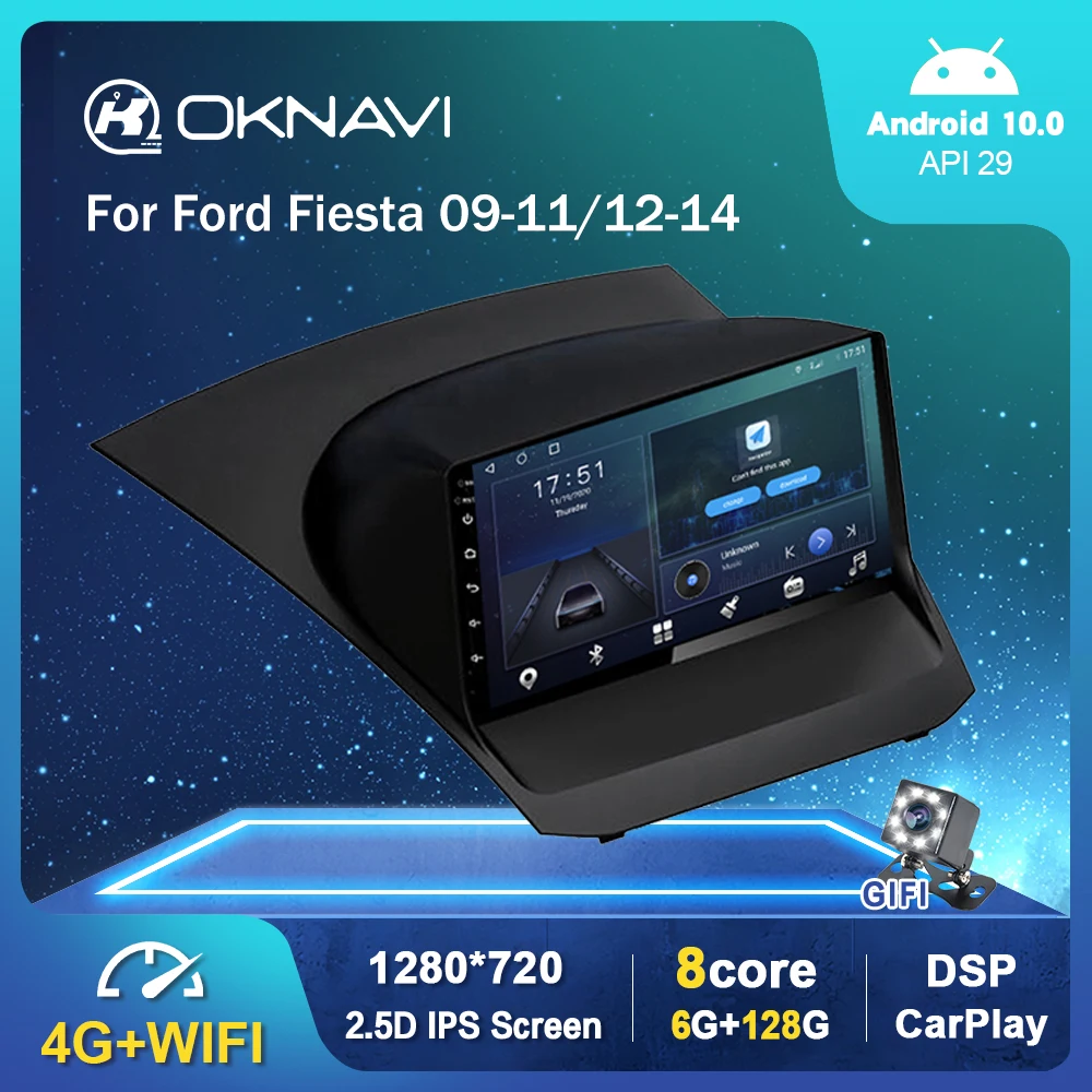 US $119.99 9 Android 100 Smart Car Radio For Ford Fiesta 20122014 GPS Video Multimedia Stereo Auto BT Player Carplay IPS Screen 6G 128G