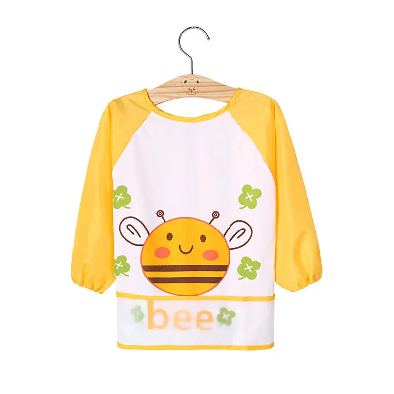 Детский водонепроницаемый фартук с длинными рукавами с изображением животных из мультфильмов, модный термополиуретановый+ водонепроницаемый цветной Водонепроницаемый Фартук