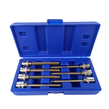 

7Pcs Drive Long Reach Bits Socket Set 3-10mm Screwdriver Woodworking Drill Tools