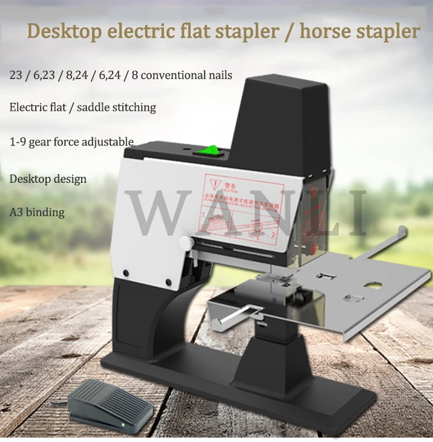 St-105 Electric Flat Stapler 220 V Automatic Flat Stapler Desktop Sewing  Stapler Adjustable 1-9 40 Times / Min - AliExpress