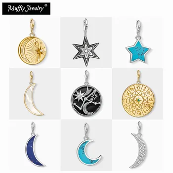 

Astro Disc Moon Star Sign Charm,Europe New Good Jewelry For Women,2020 Lucky Vintage Ts Gift In 925 Sterling Silver Fit Bracelet