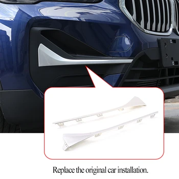 

Replacement Parts 2 Pcs For BMW New X1 F48 2020 ABS Chrome Front Fog Lamp Strips Trim Car Accessories HOT NEW