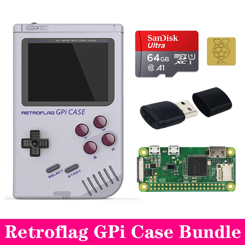 Новое поступление Оригинальный чехол Retroflag GPi с теплоотводом для Raspberry Pi Zero W V1.3