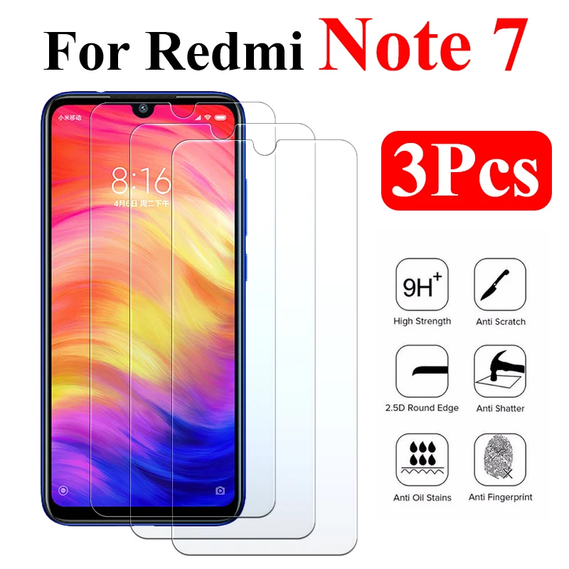 3 шт./лот Защита экрана для Xiaomi Redmi Note 7 Pro защитное стекло Xiomi Redme 7s Note7 S Броня Xiaom Redmii S7 7Pro пленка