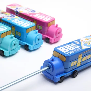 

Primary School Children's Kindergarten Double Layer Lovely Large Capacity Pencil Case Multi-functional Locomotive Stationery Bag
