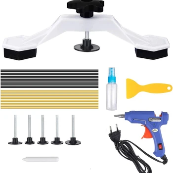 

18 Pcs Car Body Dent Repair Tool Dent Repair Device Bridge Dent Puller With Glue Stick Glue Gun Screw Extractors