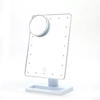 

Adjustable 20 LED Lighted Makeup Mirror Portable Magnifying Vanity Tabletop Lamp Cosmetic Mirrorwith 10x Magnify Round Mirror