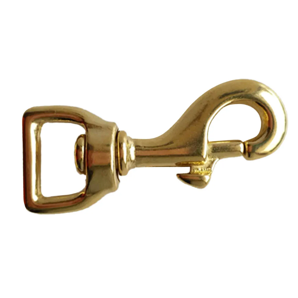 Brass Single Ended Square Swivel Eye Bolt Snap Hook Clip for Scuba Swimming Diving Scuba Diving Free Diving Kayak Boat Accessory