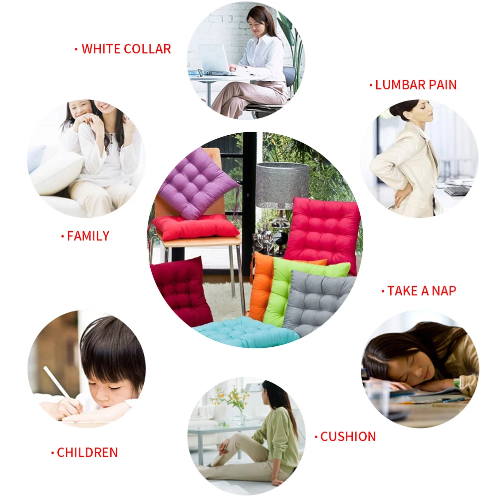 1/2/4pcs Home Seat Cushion Pad Winter Office Bar Chair Back Seat Cushions Sofa Pillow Buttocks Chair Cushion 37x37cm 5