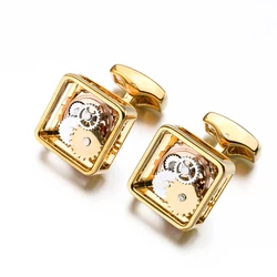 Steampunk - Inspired Stainless Steel Gear Cufflinks (Antique Silver Plated)