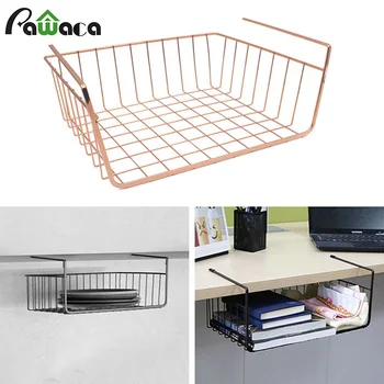 

Cupboard Hanging Under Shelf Storage Iron Mesh Basket Cabinet Door Organizer Rack Closet Holders Storage Basket Rack Organizer
