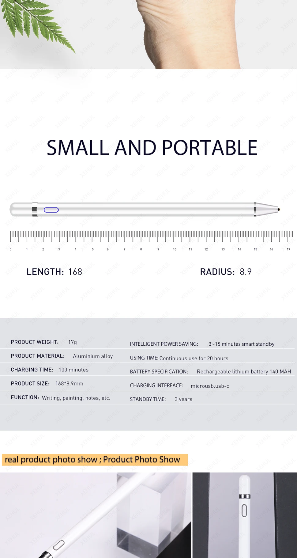 Активный стилус, стилус для Apple iPad Pro 11 12,9 10,5 9,7 miini 5 Air, умный емкостной карандаш для iPhone, huawei, Xiaomi, планшета