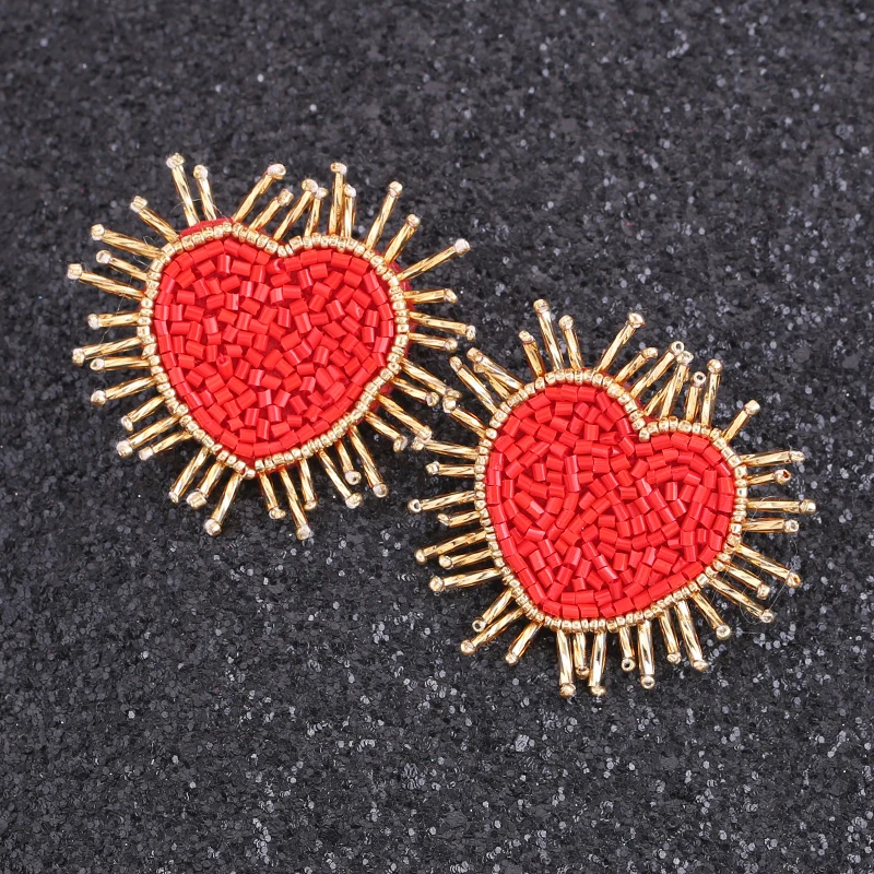 Boho Long Tassel Crystal Drop Earrings for Women