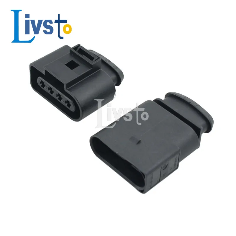 5 Set 4 Pin 3.5Mm Vw Skoda Vag Connettore Automobilistico 4B0973724 Adattatore Prolunga Bobina Spina Filo Elettrico 1J0973724 Per Audi