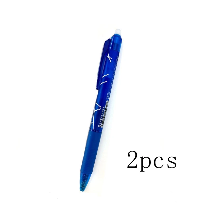 Xiamei 1/2 шт Стержни для стираемой гелевой ручки красные синие чернила-синие черные фиолетовые оранжевые розовые и зеленые Волшебные нейтральные ручки для письма - Цвет: Blue-2pcs