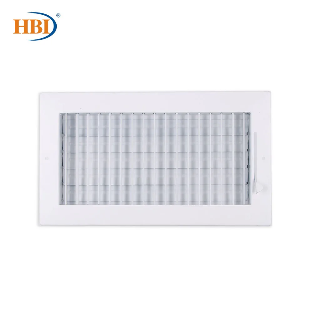 

HBI W12" x H6" Adjustable Blade White Ceiling/Sidewall Air Register Vent Cover Diffuser Heavy Duty Stamped Steel