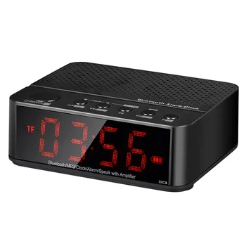 

USB Charging Adjustable Brightness Multifunctional LED Display Bluetooth Speaker Easy Snooze Travel Radio Alarm Clock FM Home