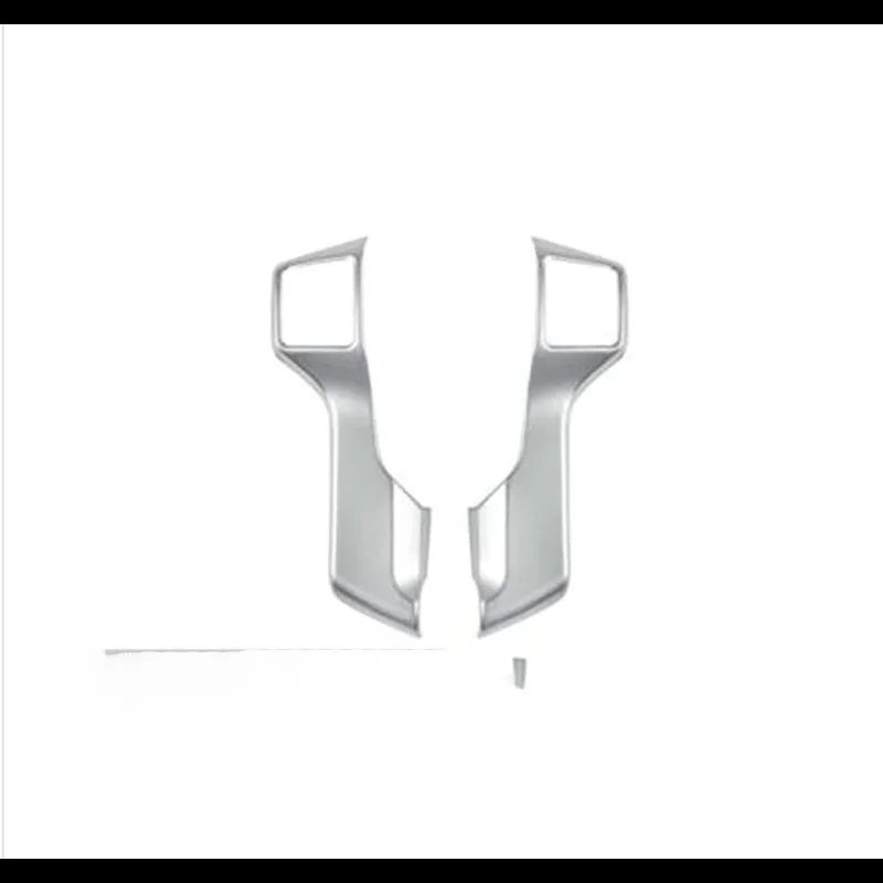 

2 PCS Car styling ABS Matte steering wheel bright strips Cover Case Stickers for Toyota Prado 10 to17 Accessories