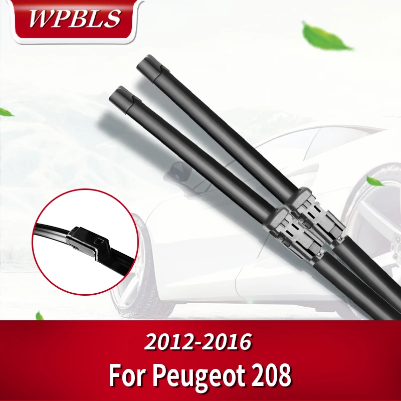 WPBLS Wiper Blades for Peugeot 208 26"&16" Fit Push Button Arms 2012 2013 2014 2015 2016
