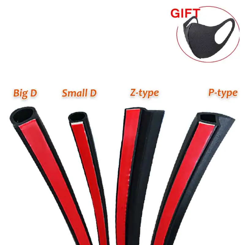 

Big D Small D Z Shape P Type 4 Meters Car Door Seal Strip EPDM Noise Insulation Anti-Dust Soundproofing Car Rubber Seal