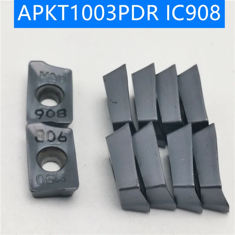 

50PCS APKT1003 APKT1003PDR IC908 Carbide Insert Turning Tool Turning Milling Cutter CNC Cutting Tool Slot Cutting APKT 1003