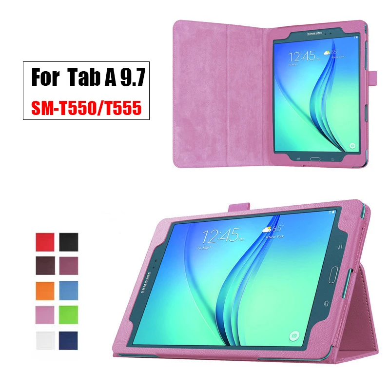 Флип подставка из искусственной кожи для планшета Samsung Galaxy Tab A T550 T555 SM 9 7 дюймов