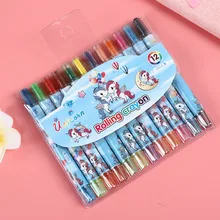 12 шт./компл. Единорог восковые мелки милые Прокатки Комплект цветных карандашей искусство Масляная пастель граффити живопись ручка, ручки для рисования на подарок для детей и студентов
