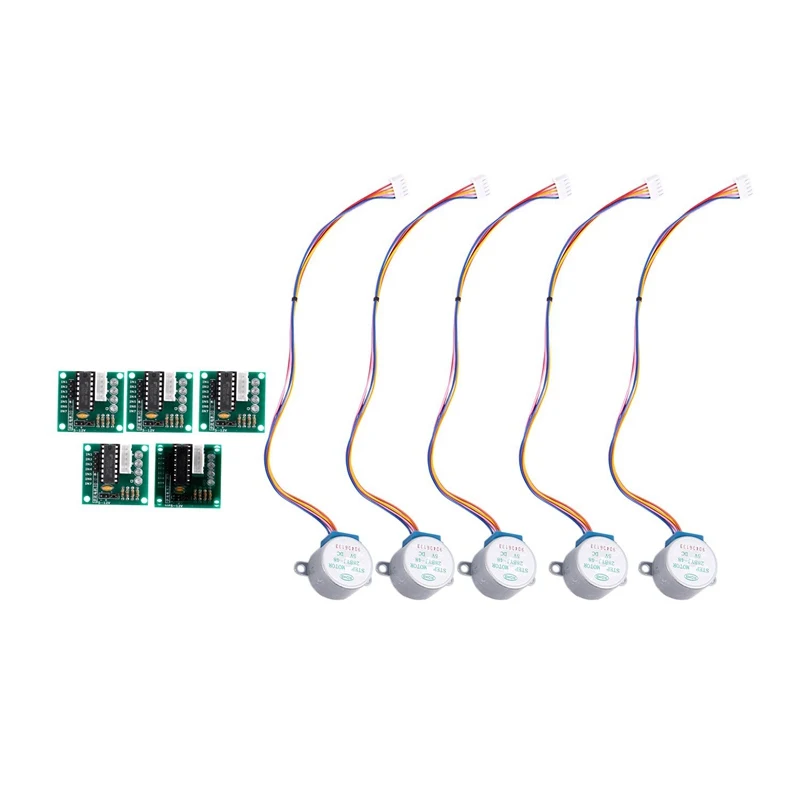 HLZS-5pcs DC 5 в шаговый двигатель контроллеры+ ULN2003 драйвер Модуль платы 28BYJ-48 TE118