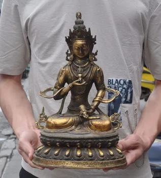 

wedding decoration 13"Tibet buddhism bronze Gilt Vajrasattva tara goddess kwanyin god Phurpa statue