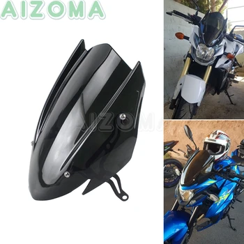 

For Suzuki GSXR 750 GSX-S750 2017 2018 2019 Dark Smoke Motorcycle Front Windshield Wind Screen Deflector w/ CNC Bracket Kit