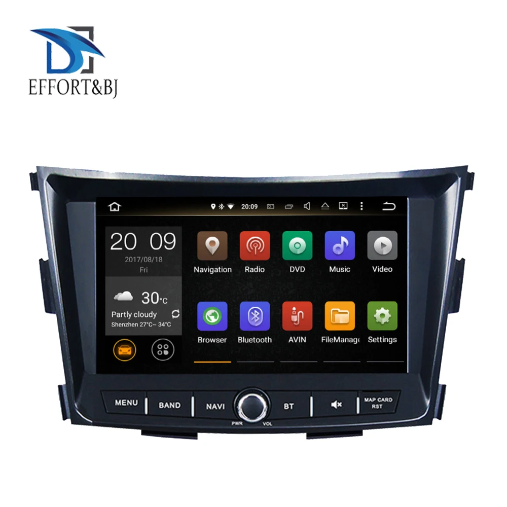  8'' 4GB RAM Android 9.0 Octa Core Car Radio Stereo with Bluetooth For SsangYong Tivoli 2015-2020 Ca