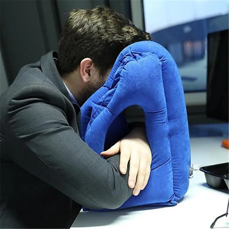 Inflatable Travel Sleeping Bag Portable Cushion Neck Pillow Or Men WomeFn Outdoor Airplane Flight Train Easy | Дом и сад