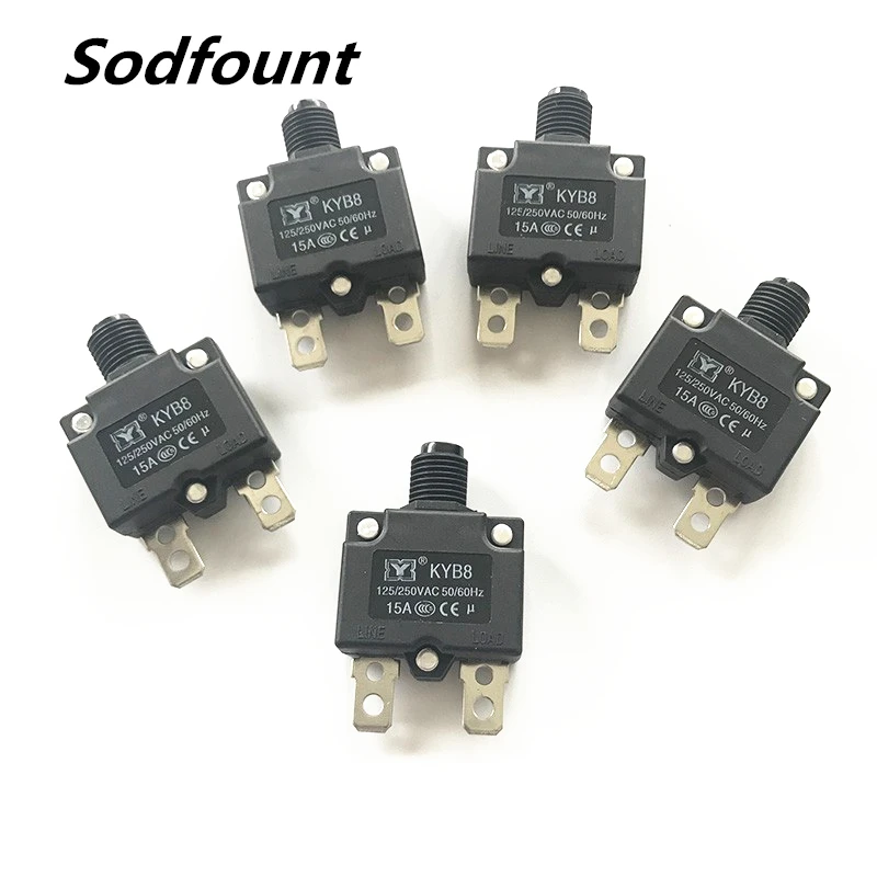 Description Picture 2 of item1 pcs 125/250VAC KYB8 overload protector 5A 8A 10A 12A 15A 18A 20A 30A Air compressor motor protection switch