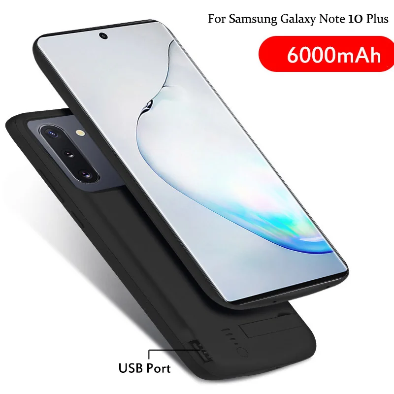 6000mAh аккумулятор чехол для samsung Galaxy Note 10+/Note 10 Plus крышка питания для samsung Note 10 Plus USB зарядное устройство Capa Fundas