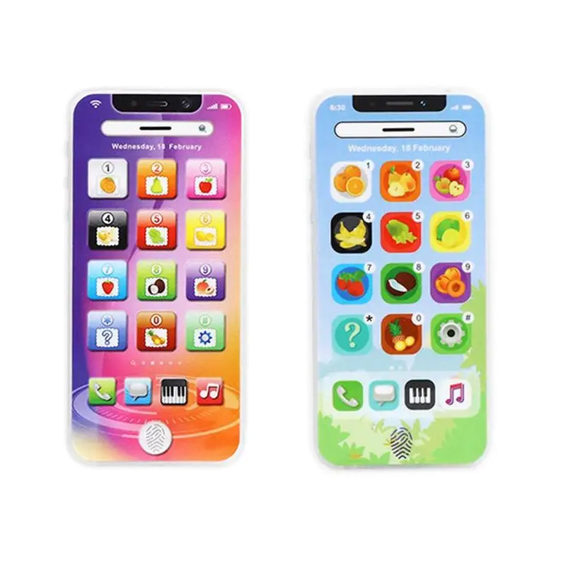 

New Baby Toy Simulated Mobile Phone Music Toy Early Educational English / Russian Learning Machine Toy For Children Gifts