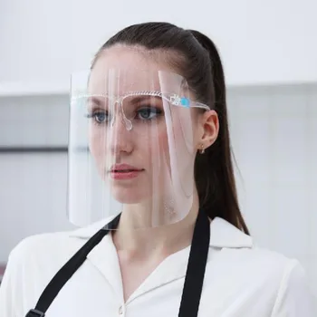 

10 Pcs Safety Transparent Clear PET Anti-Fog Anti-Saliva Face Shield Faceshield Eye Face Protection Cover Face Shield