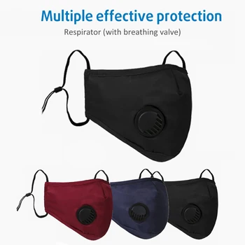 

PM2.5 Mouth-Muffle Mask Face Anti Cotton Haze Mask Breath Valve Anti-Dust Mouth Mask Activated Carbon Filter Respirator Dropship