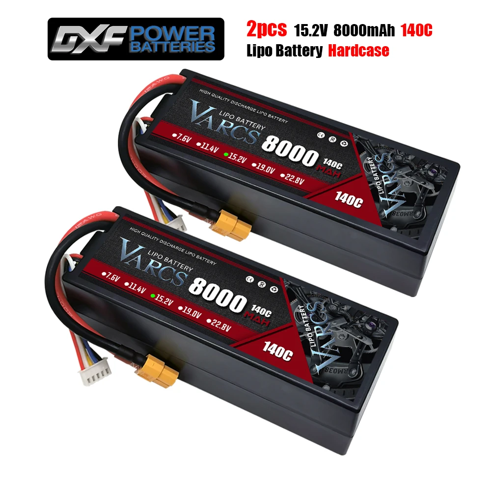 2PCS VARCS Battery Lipo 2S 3S 4S 7.6V 11.4V 15.2V 8000mAh 140C 280C For RC 1/8 1/10 Buggy Truck Off-Road Car Drone Arrma 8S | Игрушки и