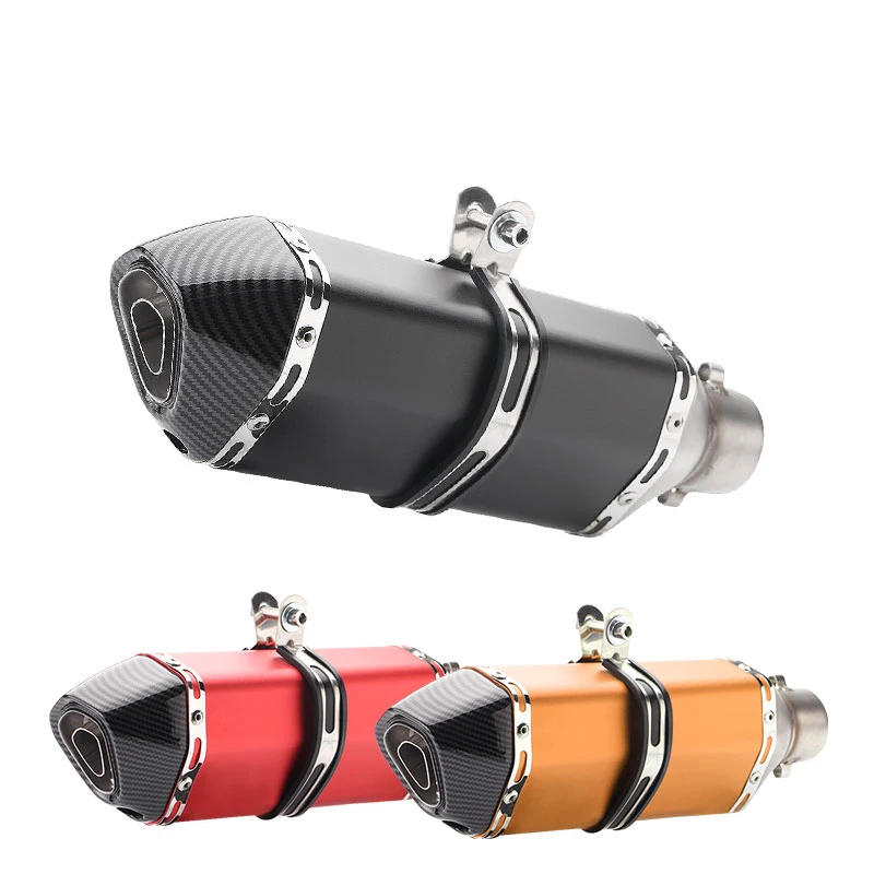 

Motorcycle Exhaust Muffler Pipe Slotted Escape Moto With db killer For Ymaha suzuki Honda FZ6 CBR250 CB600 ATV Dirt Pit Bike