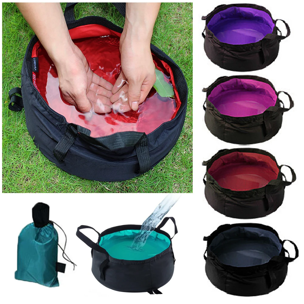 8.5L Portable Folding Washbasin Camping Basin Outdoor Survival Travel Kits Army Tactical Military Hunting Equipment Ultra-light