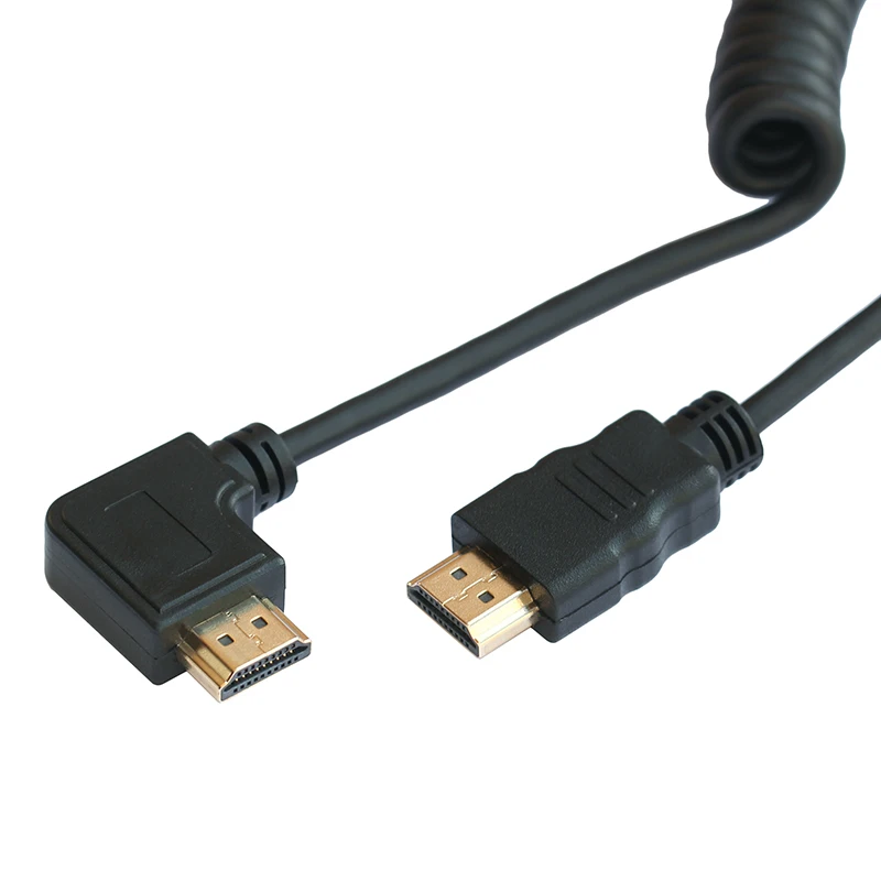 1,3 м локоть пружина спиральный HDMI папа-папа прямоугольный для монитора проектор BD плеер проекторы мониторы ТВ lcd ноутбук PS3